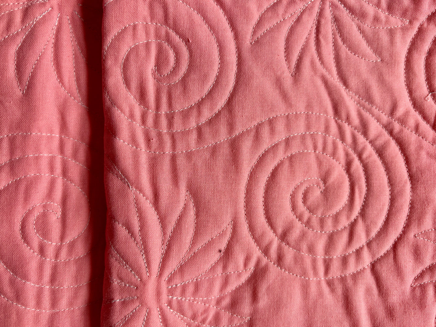 Pink Floral Double Sided Quilted Fabric - Destash Sale