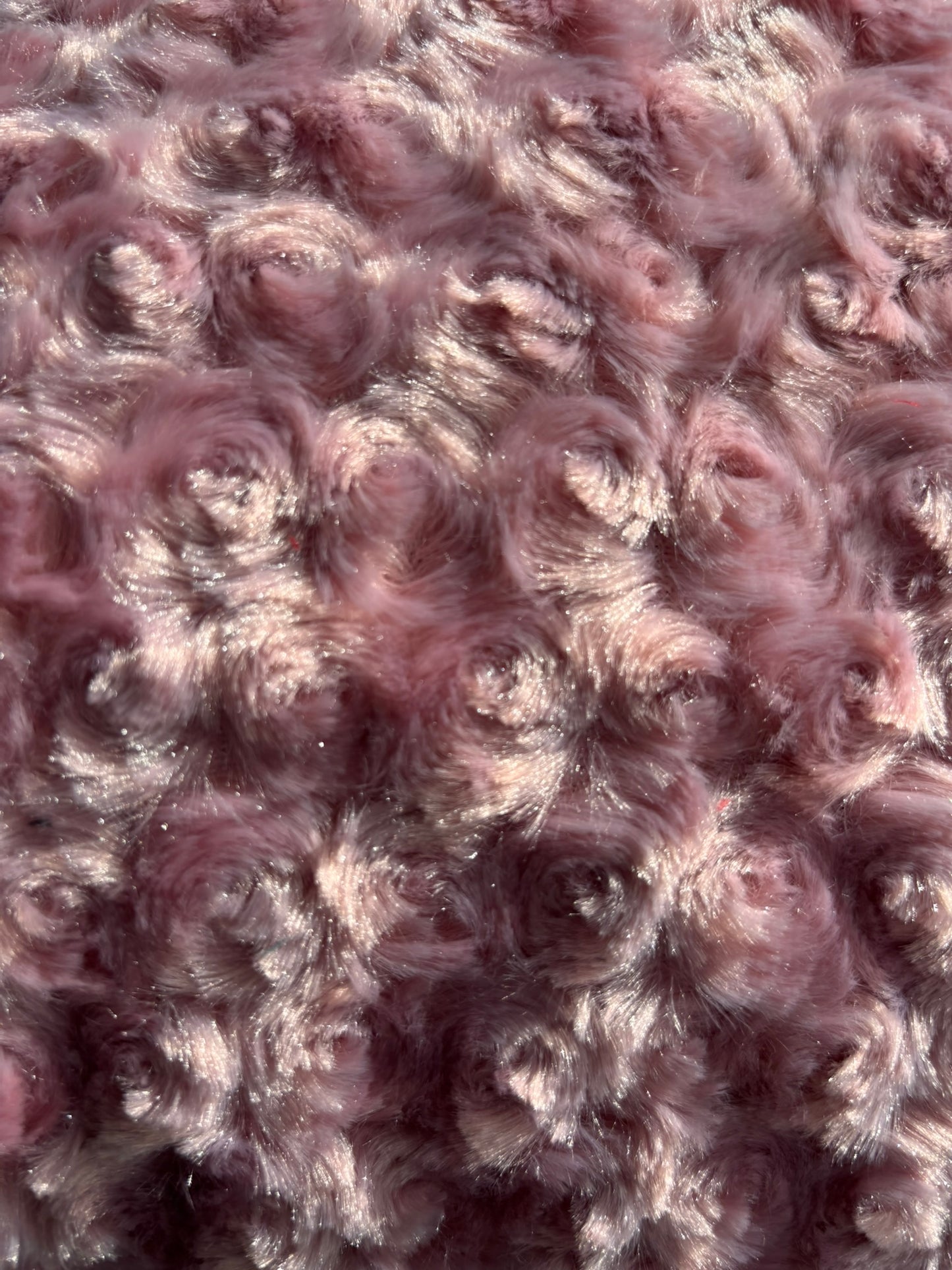 Light Pink Rosette Minky - Destash Sale
