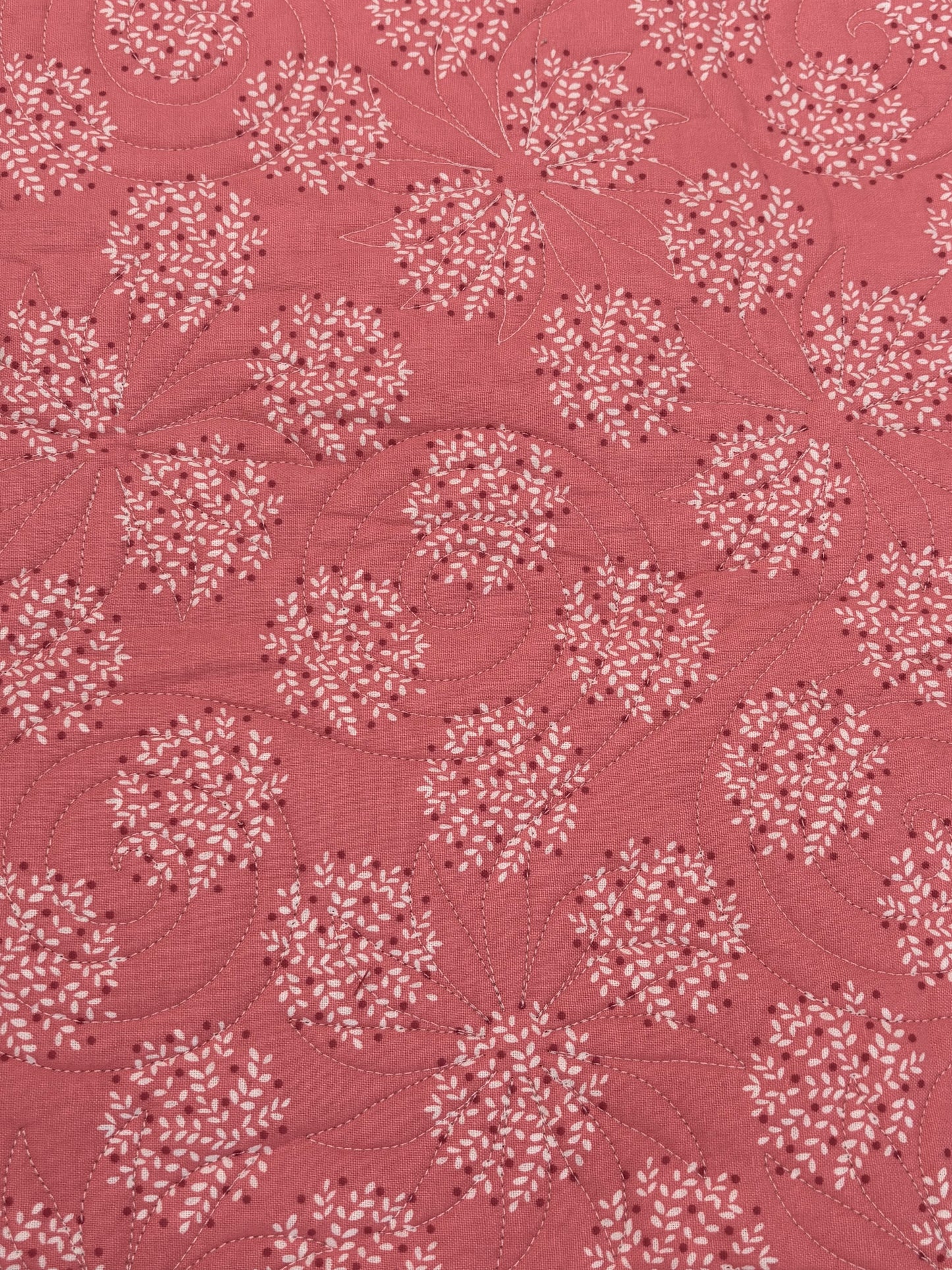 Pink Floral Double Sided Quilted Fabric - Destash Sale