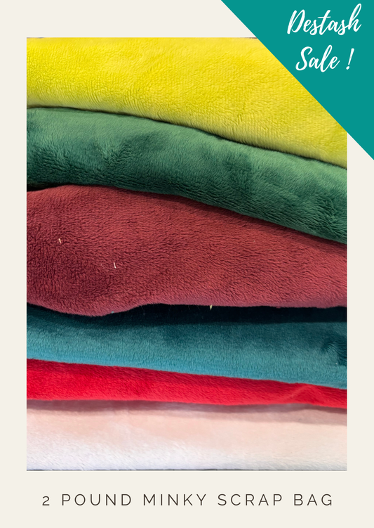 2 Pound Minky Scrap Bag - Destash Sale