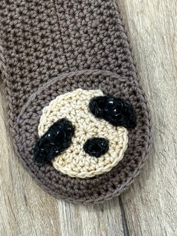 Sloth Crochet Pocket Scarf Pattern - PDF