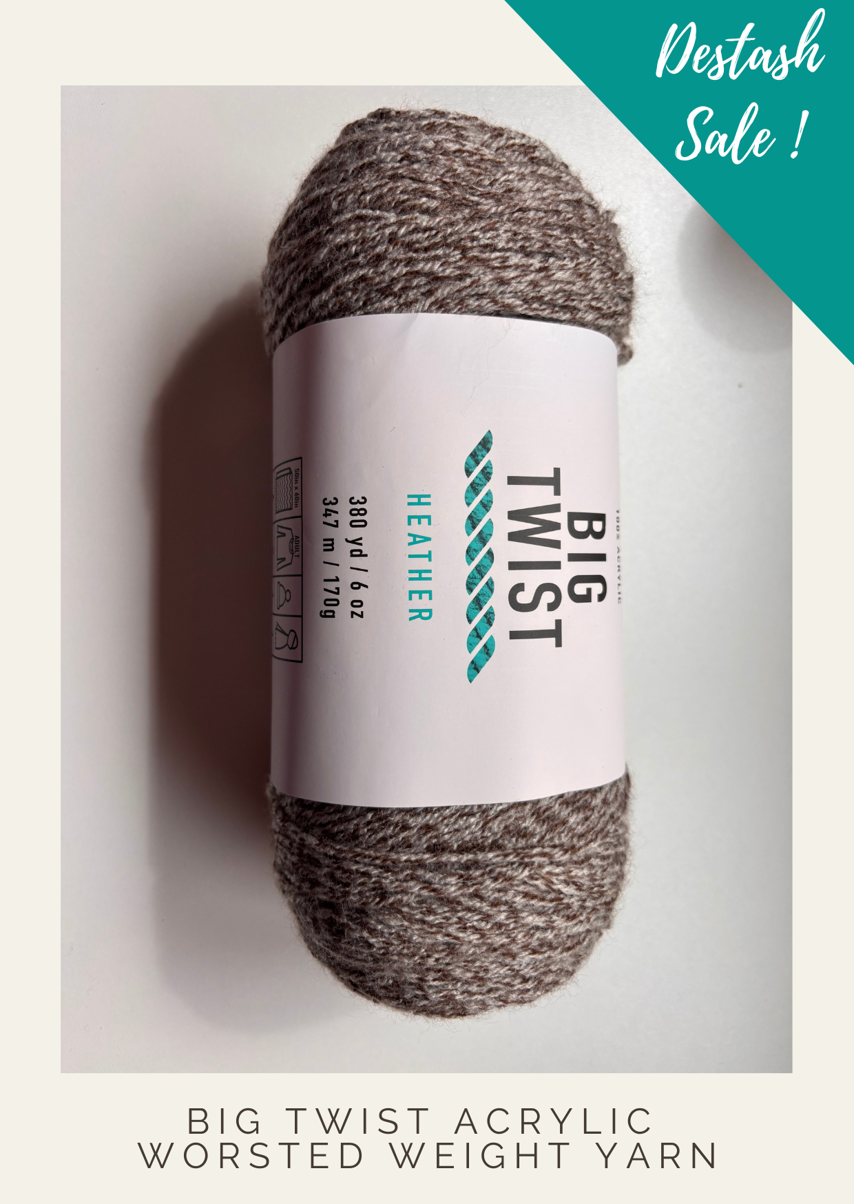 Big Twist Heather Yarn - Beige - Destash Sale