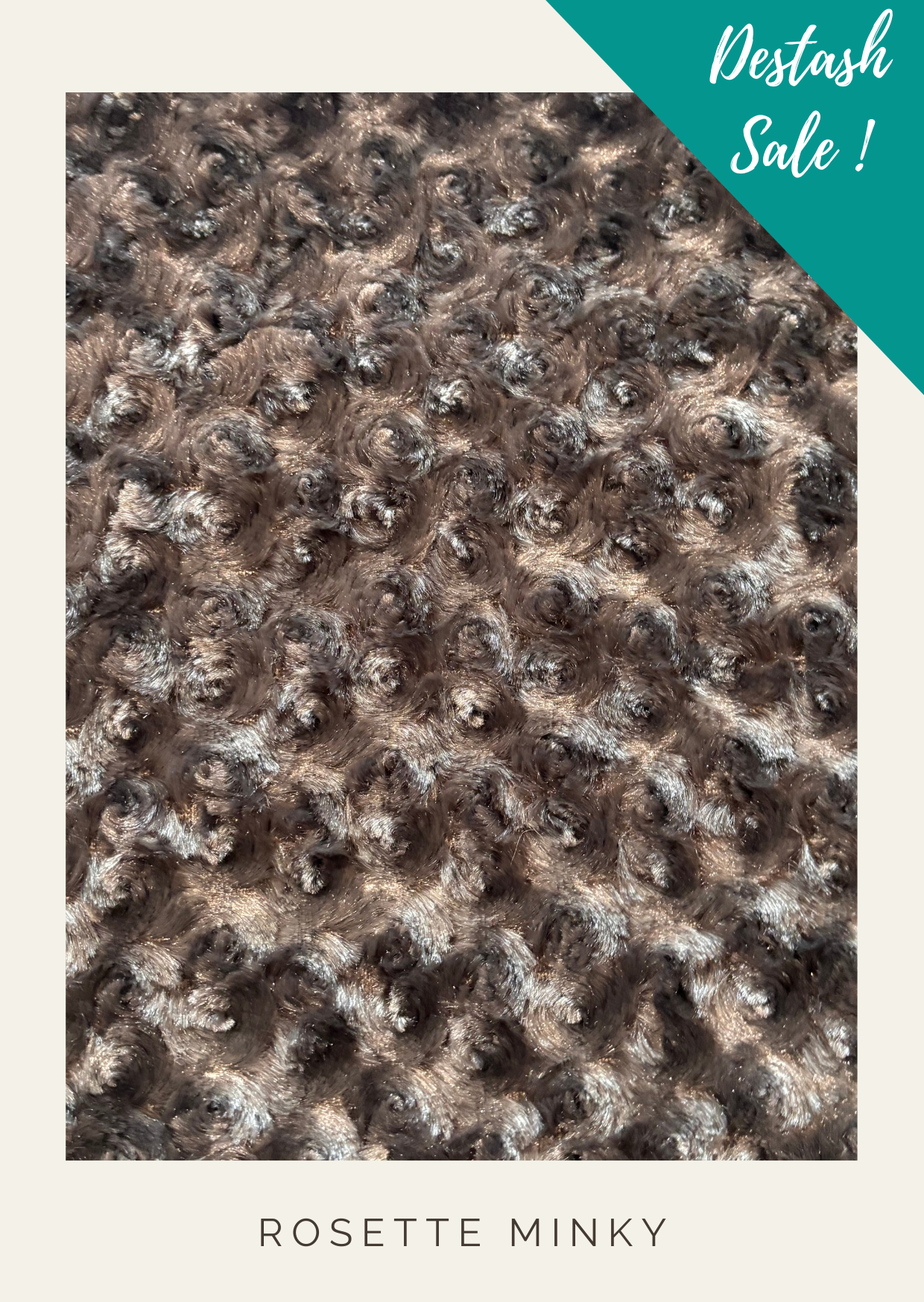 Dark Brown Rosette Minky - Destash Sale