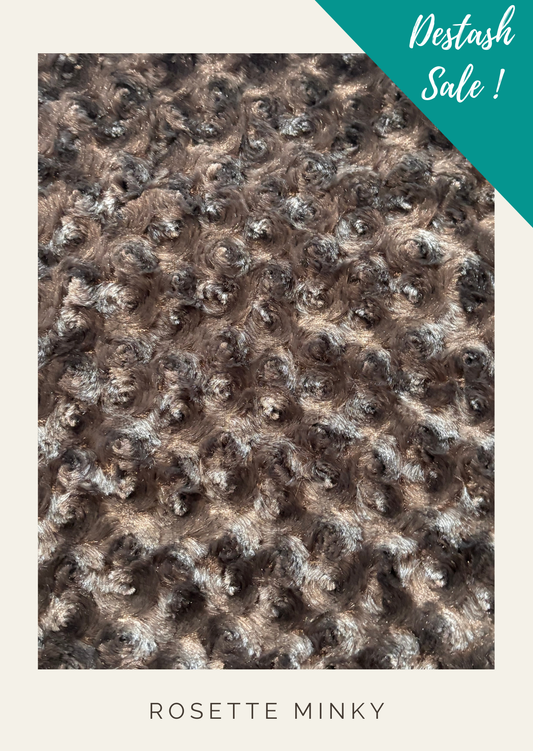 Dark Brown Rosette Minky - Destash Sale