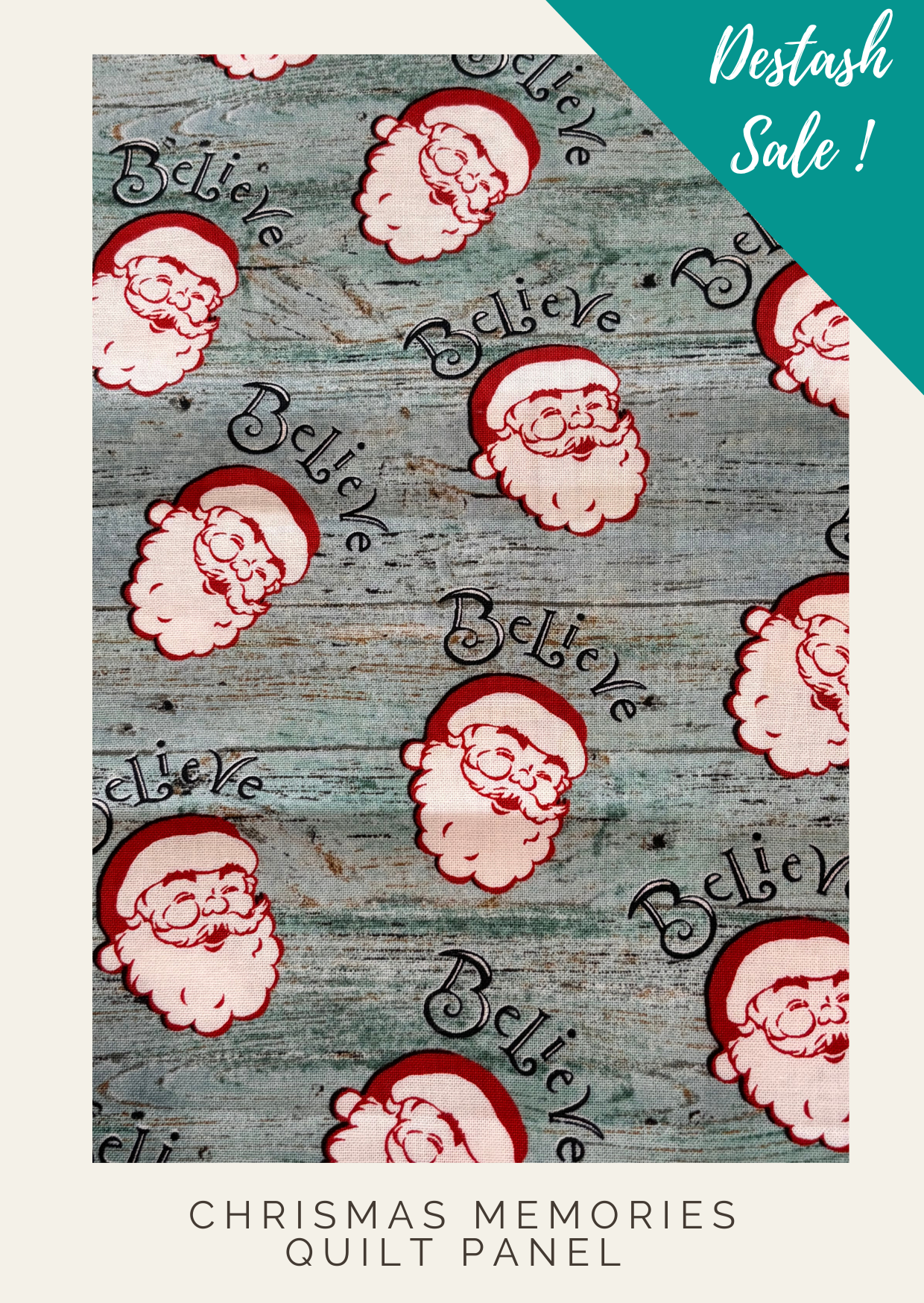 Christmas Memories Santa Fat Quarter - Destash Sale