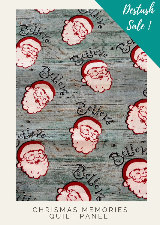 Christmas Memories Santa Fat Quarter - Destash Sale
