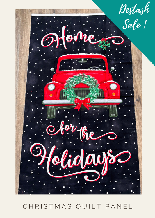 Christmas Truck Quilt Panel - Destash Sale
