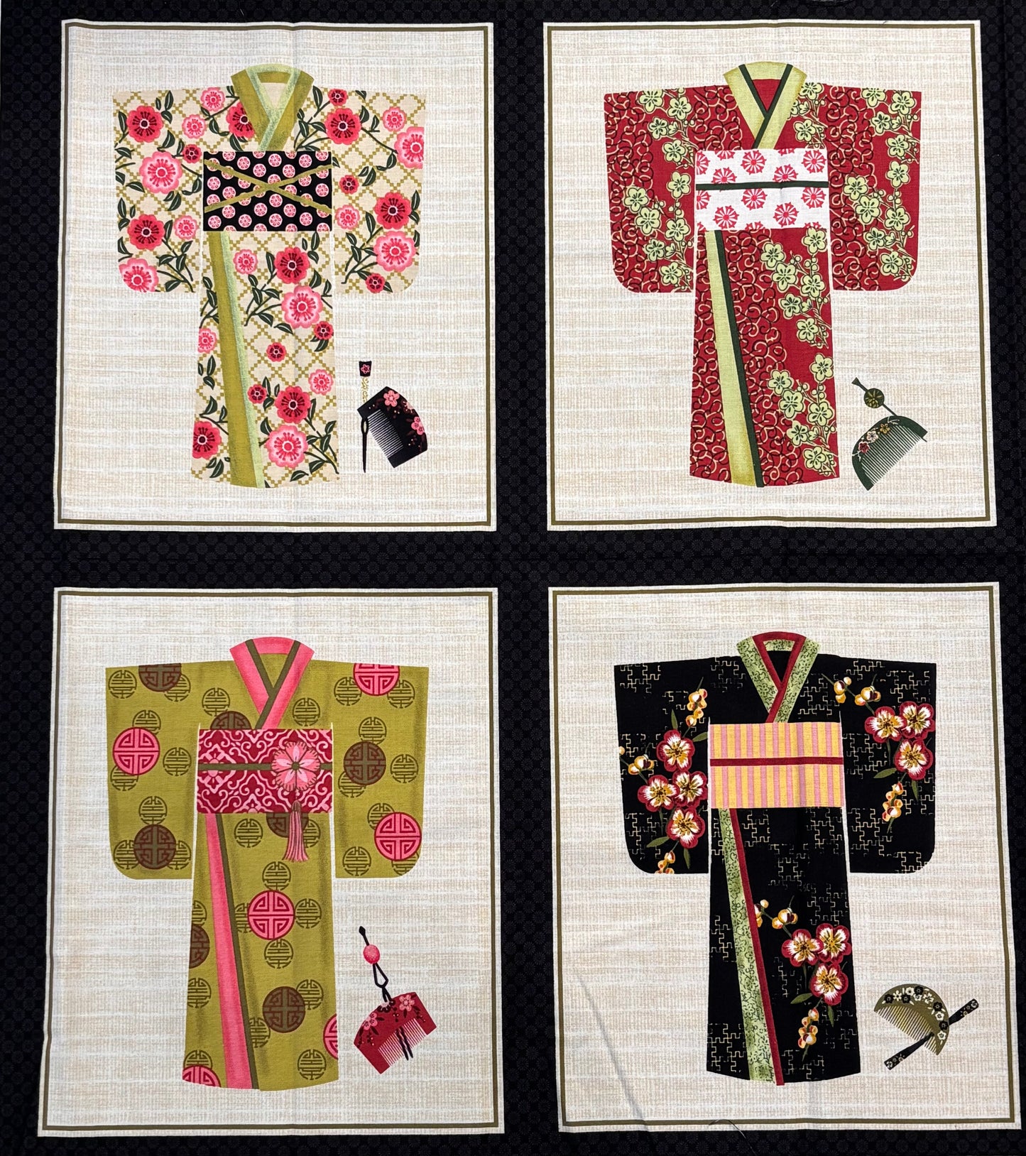 Kimonos Quilt Panel - Destash Sale