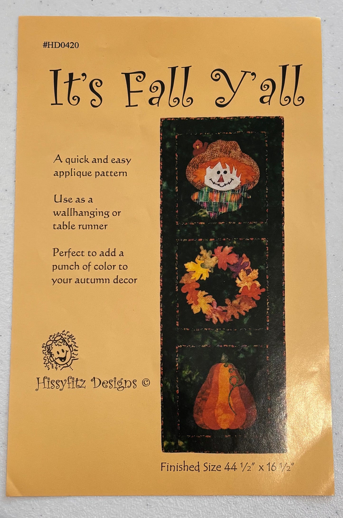 Fall Runner/Wallhanging Applique Kit - Destash Sale