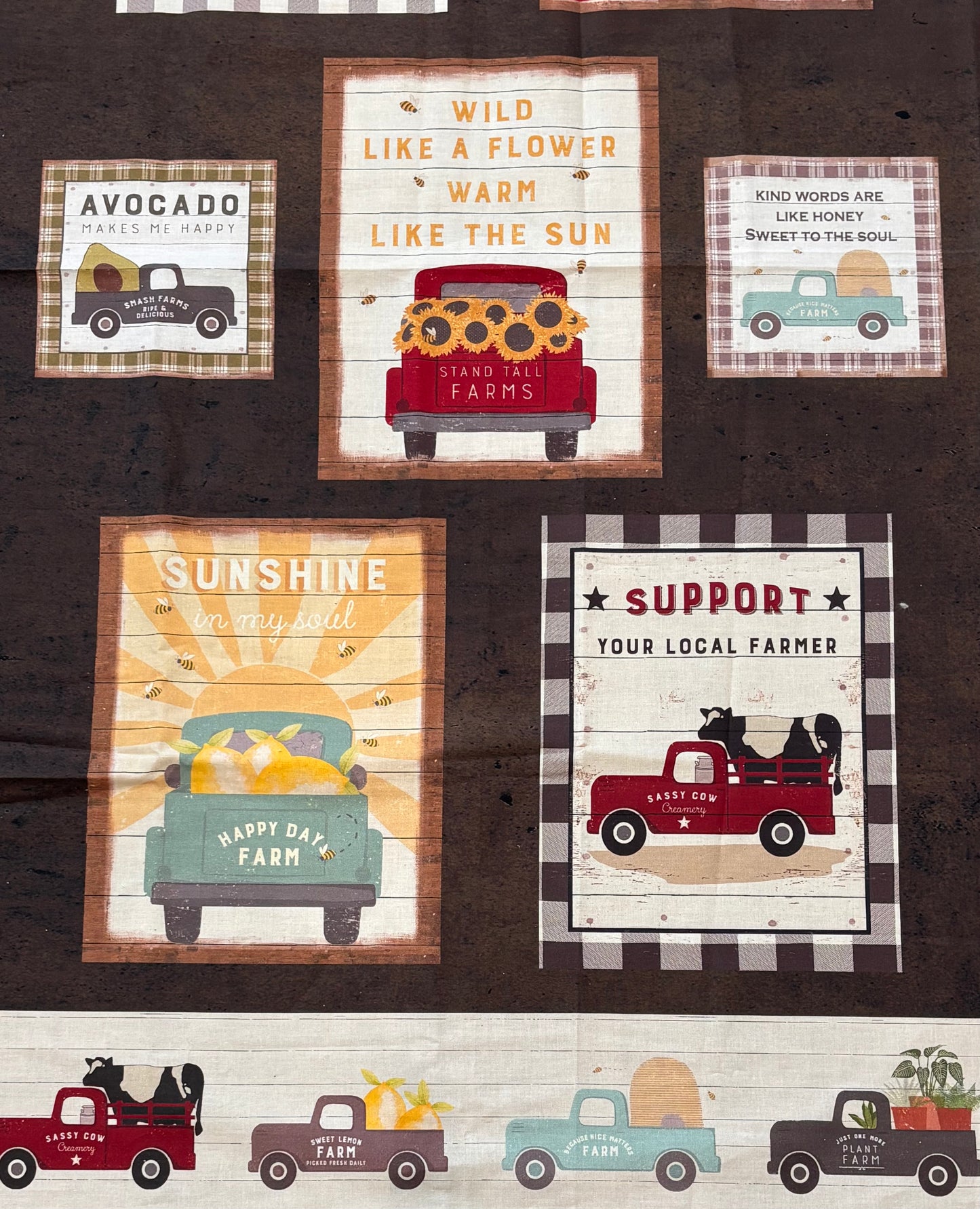 Happy Farm Day Quilt Panel - Destash Sale