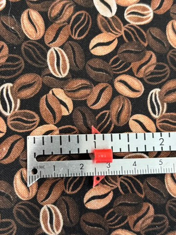 Coffee Print Quilt Fabric - Destash Sale