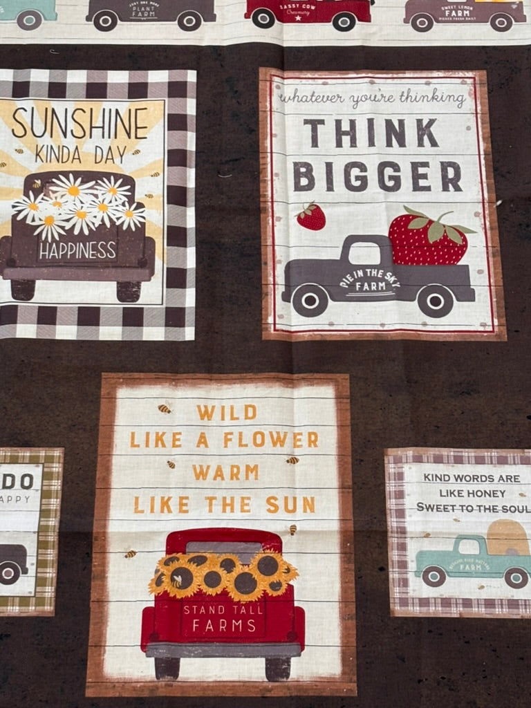 Happy Farm Day Quilt Panel - Destash Sale