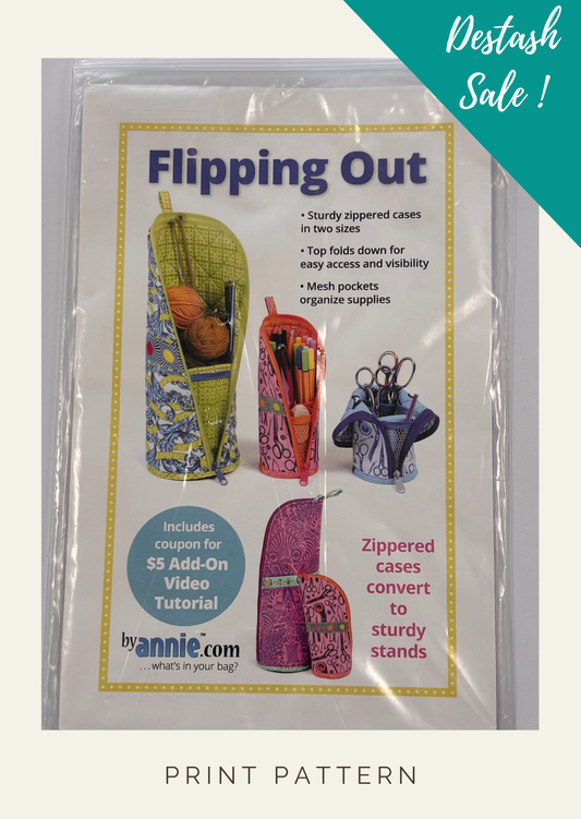 Flipping Out Zippered Case Pattern - Destash Sale