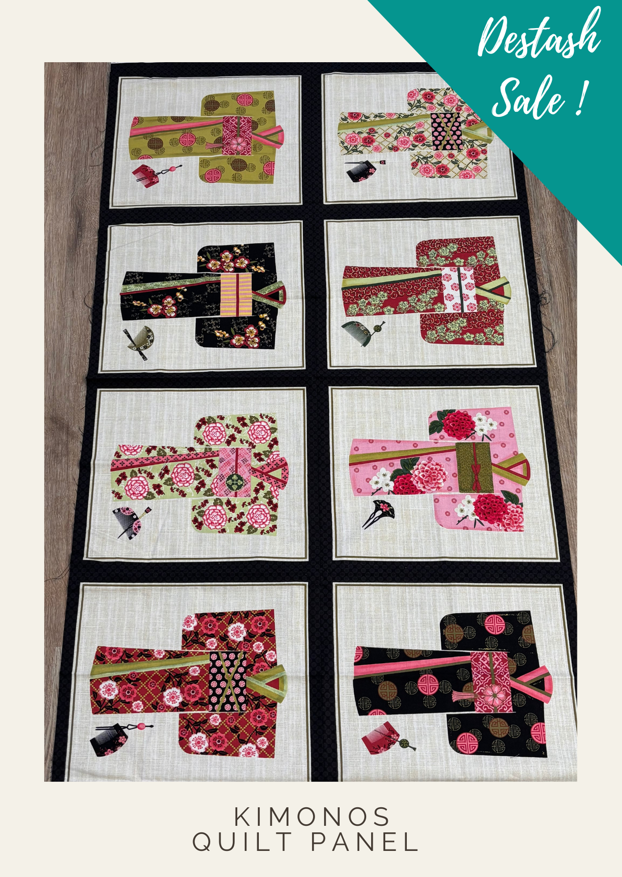 Kimonos Quilt Panel - Destash Sale