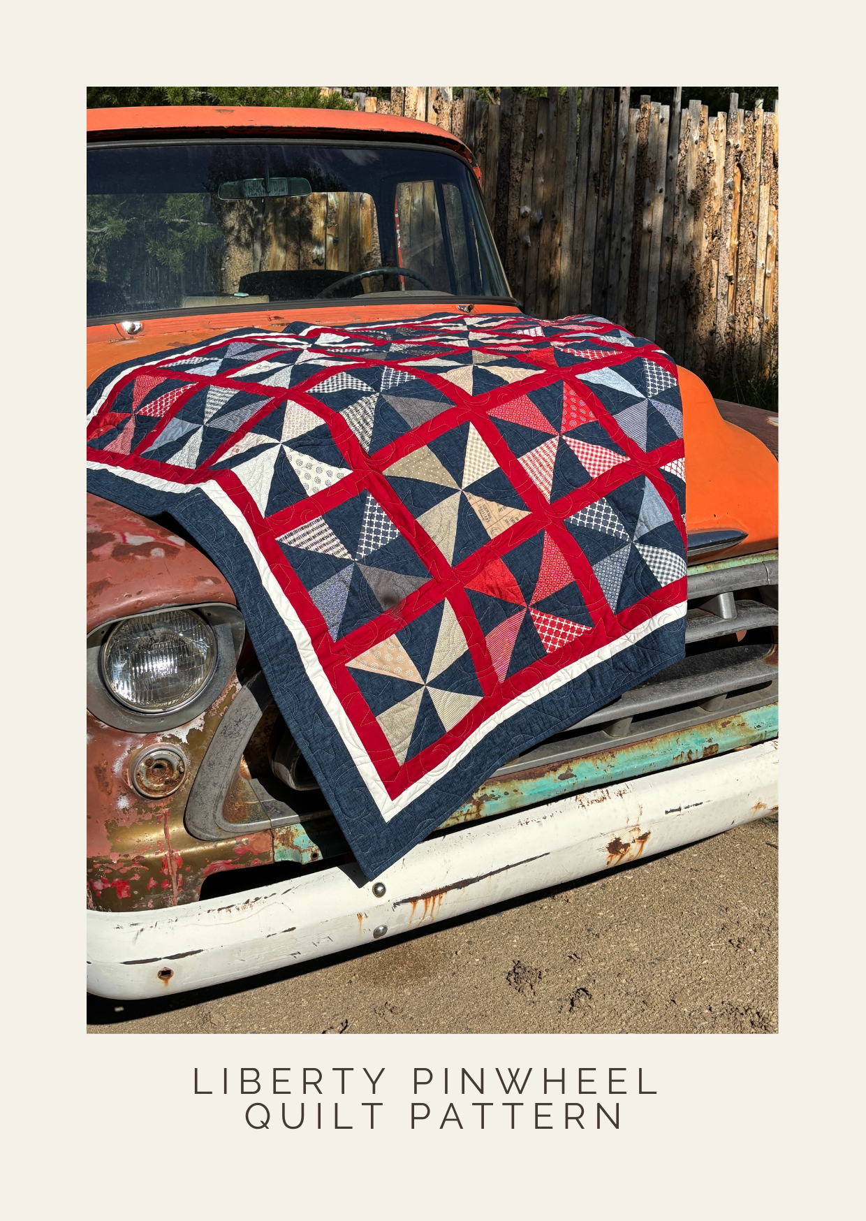 Liberty Pinwheel Quilt Pattern - Digital PDF
