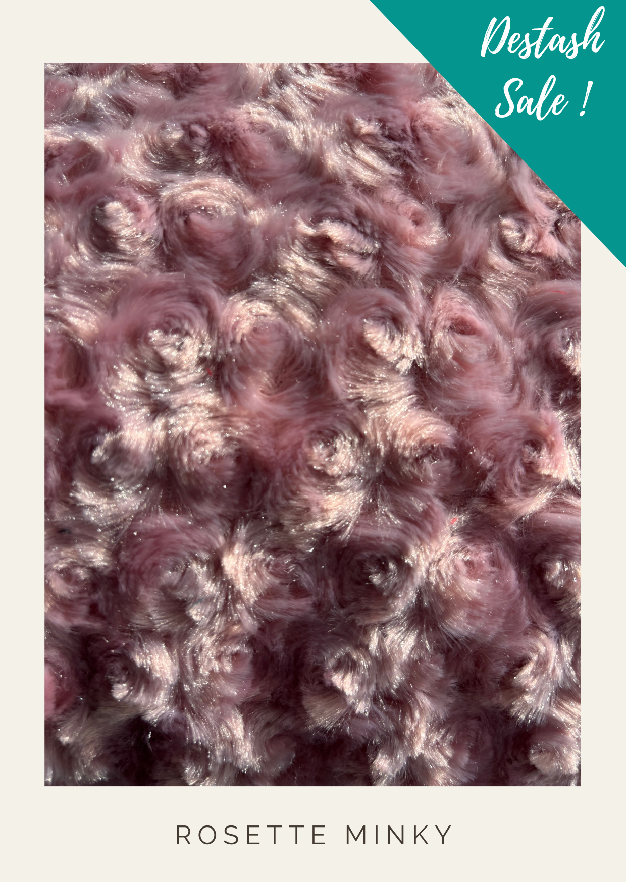 Light Pink Rosette Minky - Destash Sale